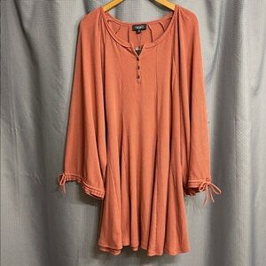 Gigio Terracotta solid knit dress